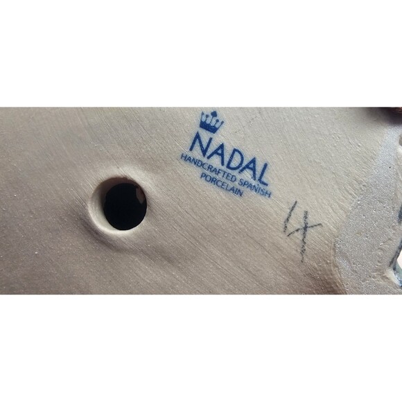 Vtg Nadal Handcrafted Spanish Porcelain Harlequin Figurine Playing Trumpet 11.5" - Picture 15 of 16